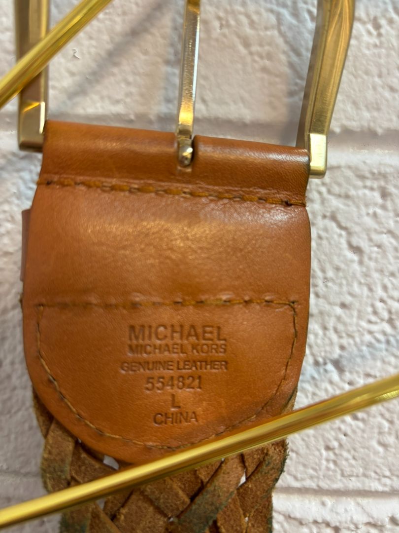 brown Michael Kors weaved belt, L