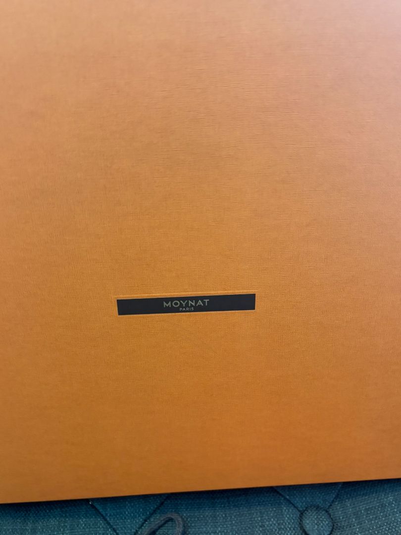 flame orange taurillon leather Moynat Voyage PM bag with straps, PM