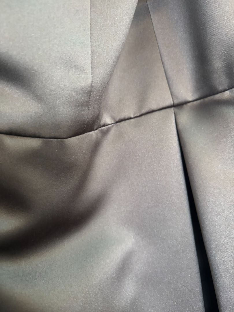 brown Vera Wang vintage mushroom brown satin tea length, 6