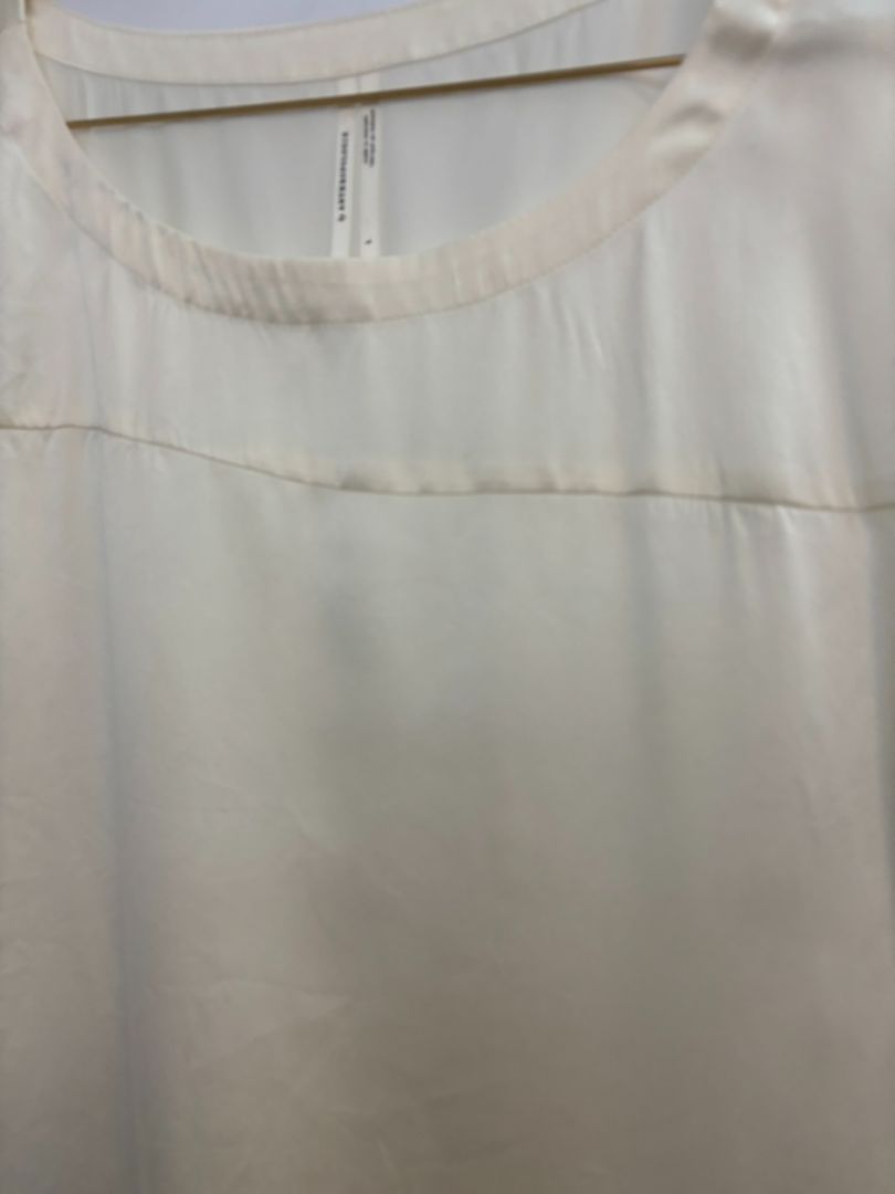 beige Anthropologie satin/silk  blouse, M