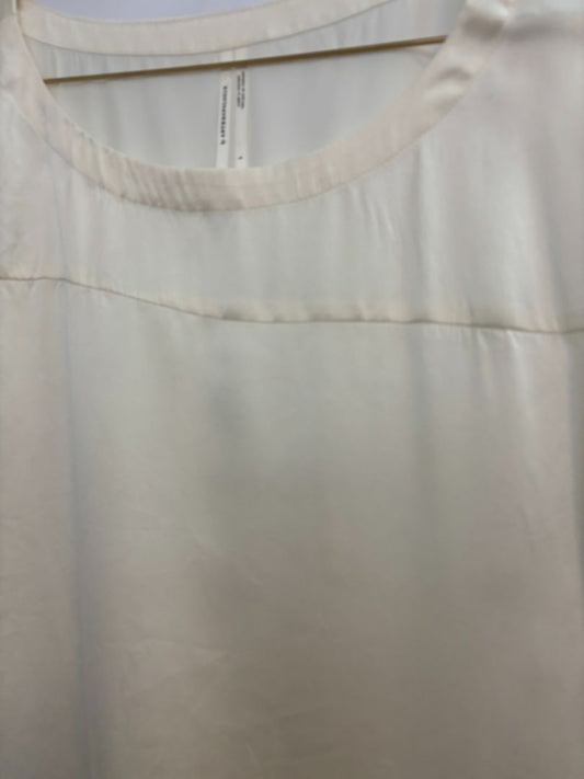 beige Anthropologie satin/silk  blouse, M