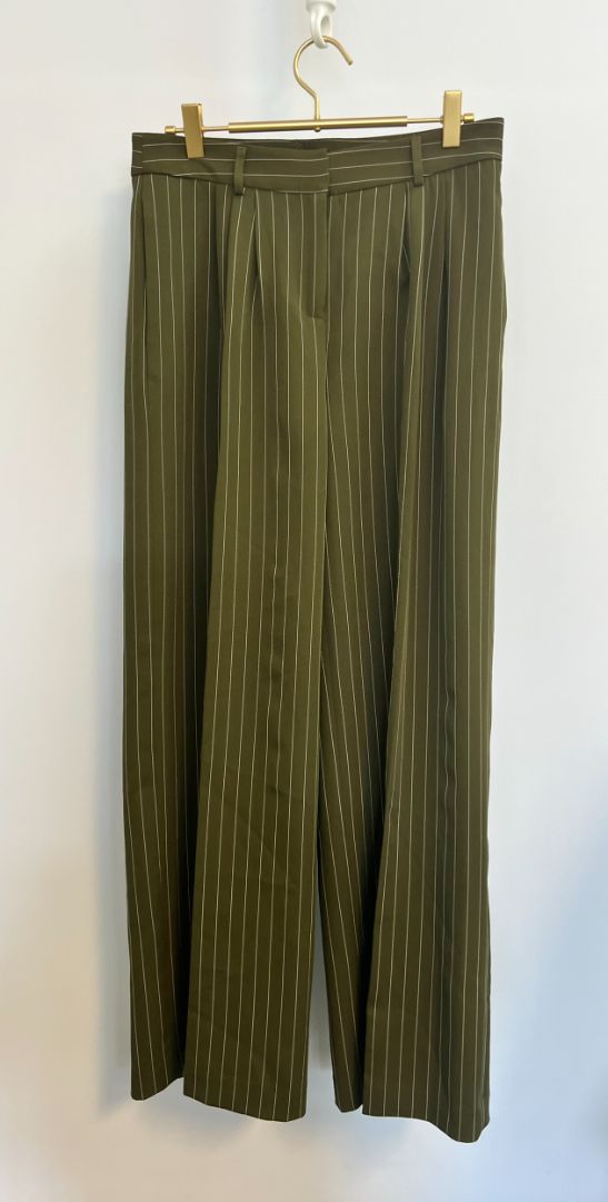 green multi Tahari stripped trousers, 4