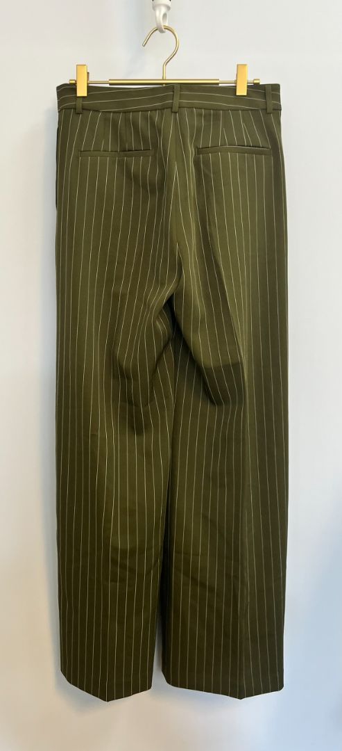 green multi Tahari stripped trousers, 4