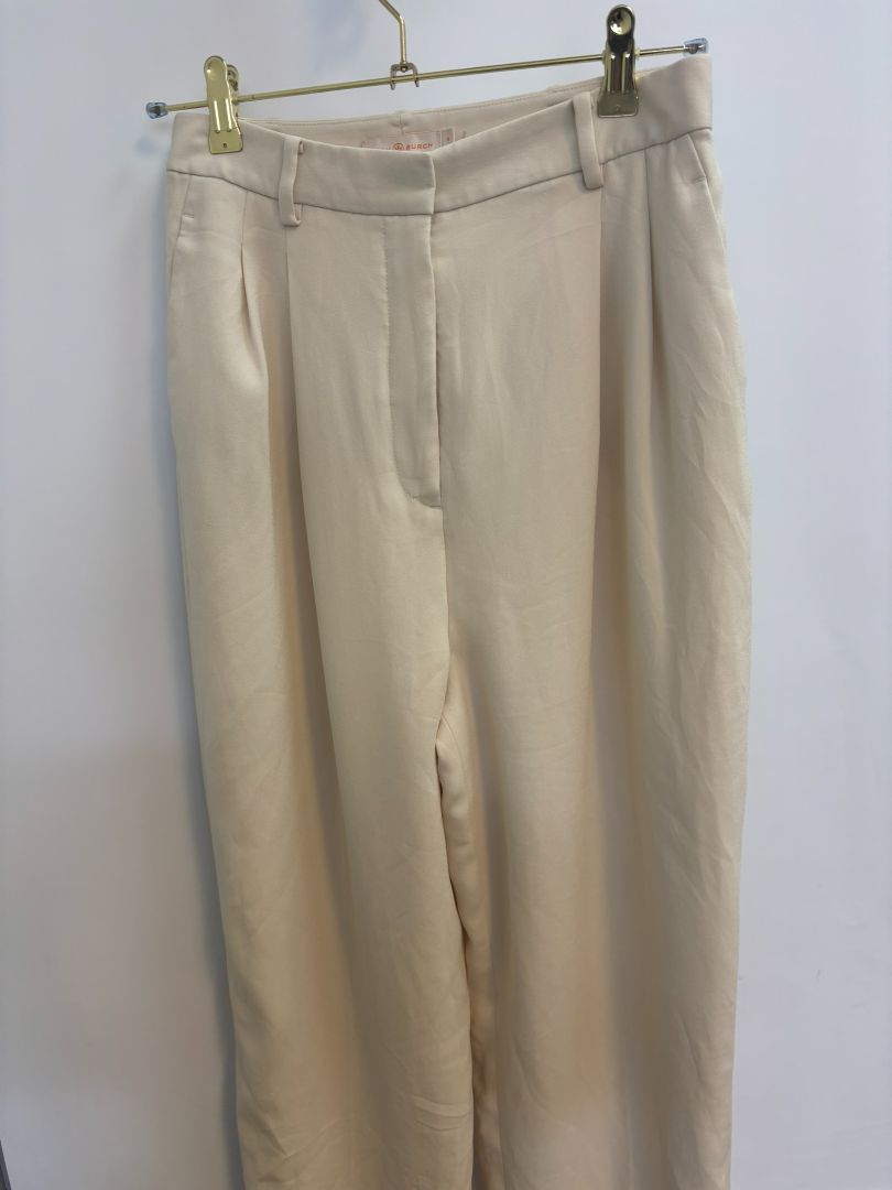 beige Tory Burch Wide‑Leg Trousers / Dress Pants, 4