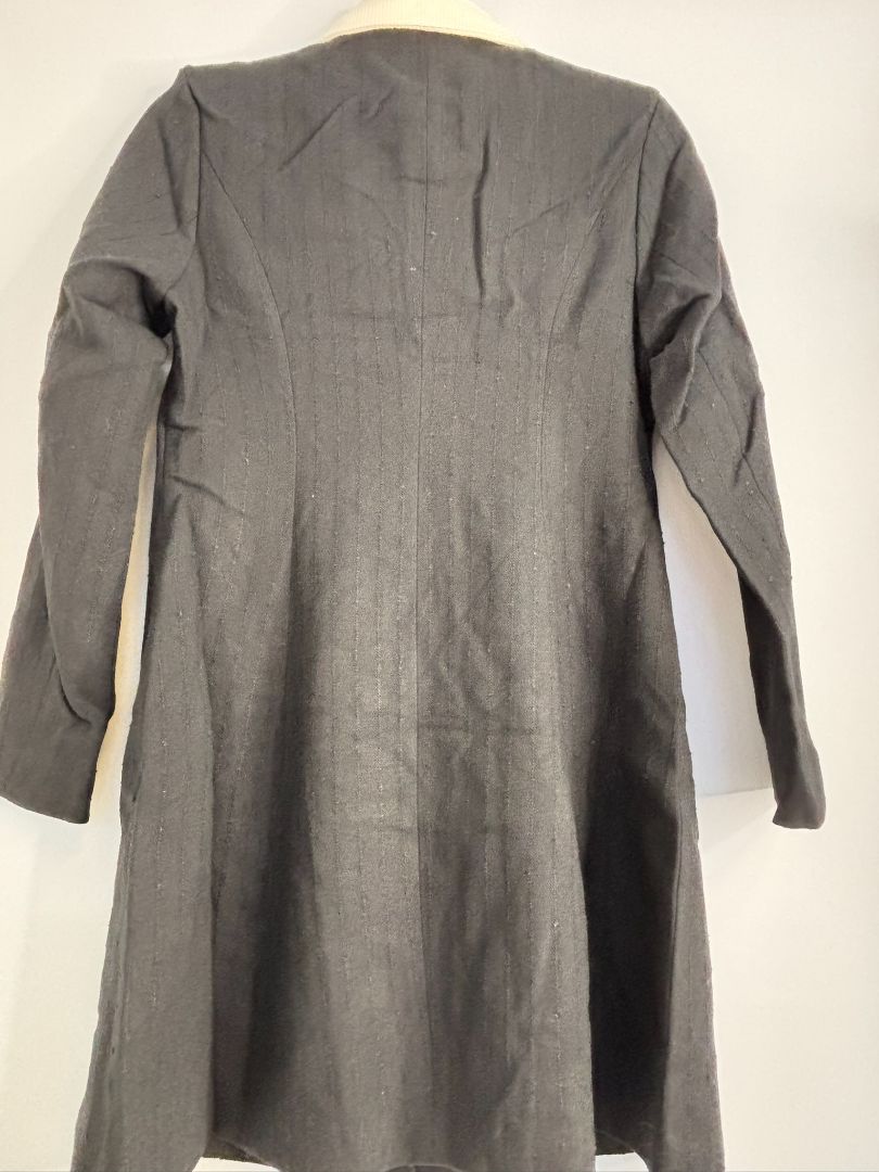 black Sierra Darien buttoned dress with contrasting collar and pockets, S/M