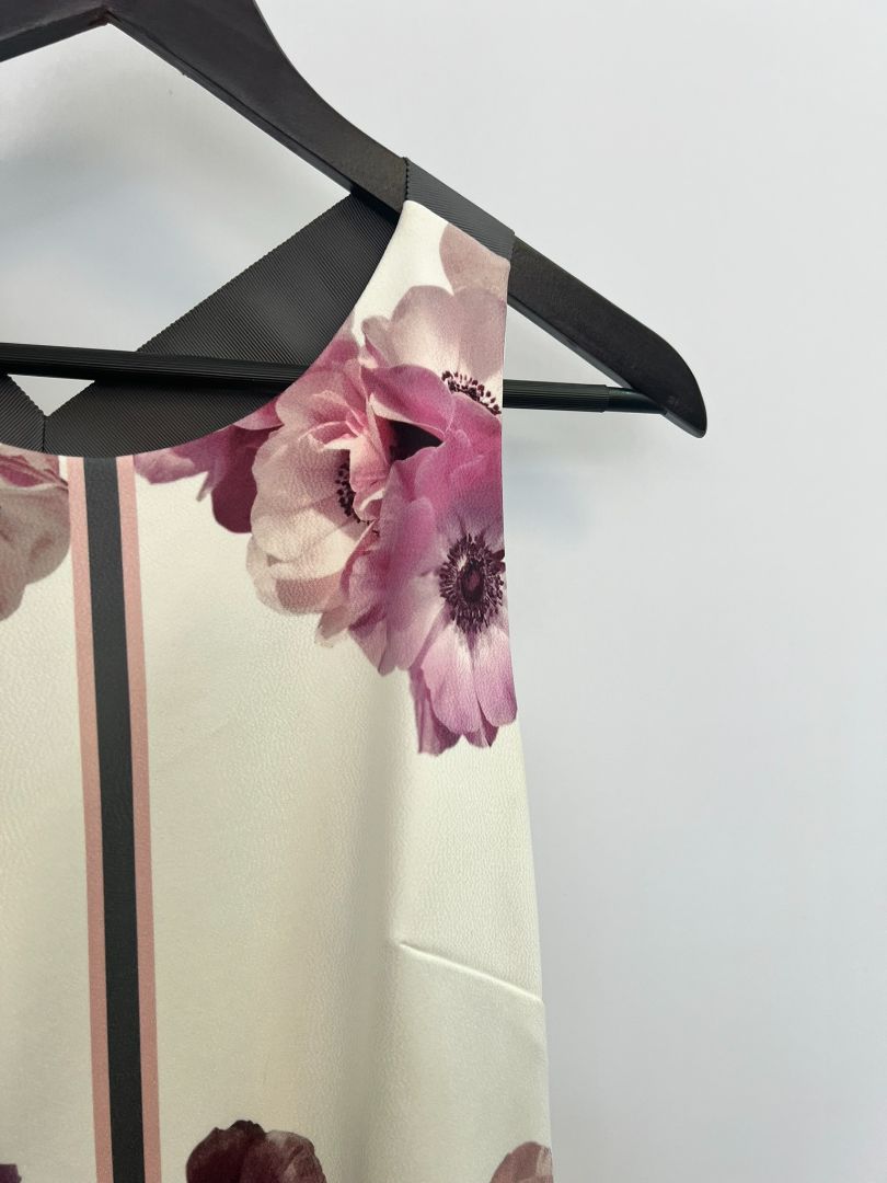 white multi Ted Baker floral dress, 3