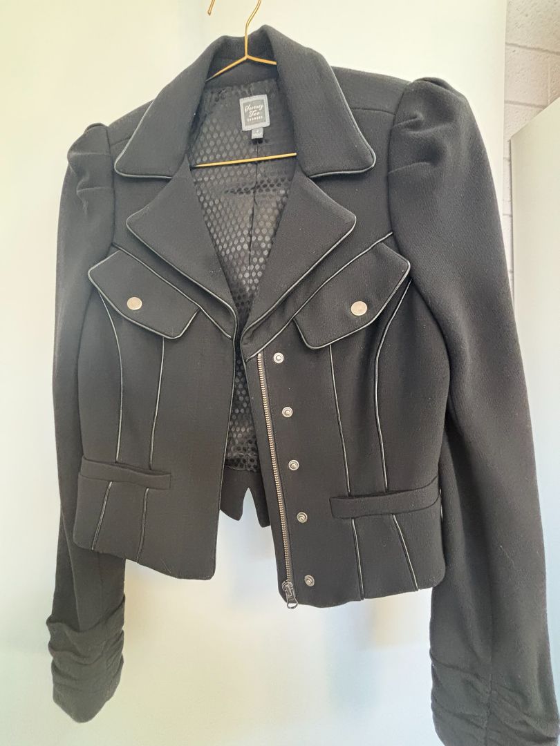 black Seventy two changes full zip moto blazer, 4