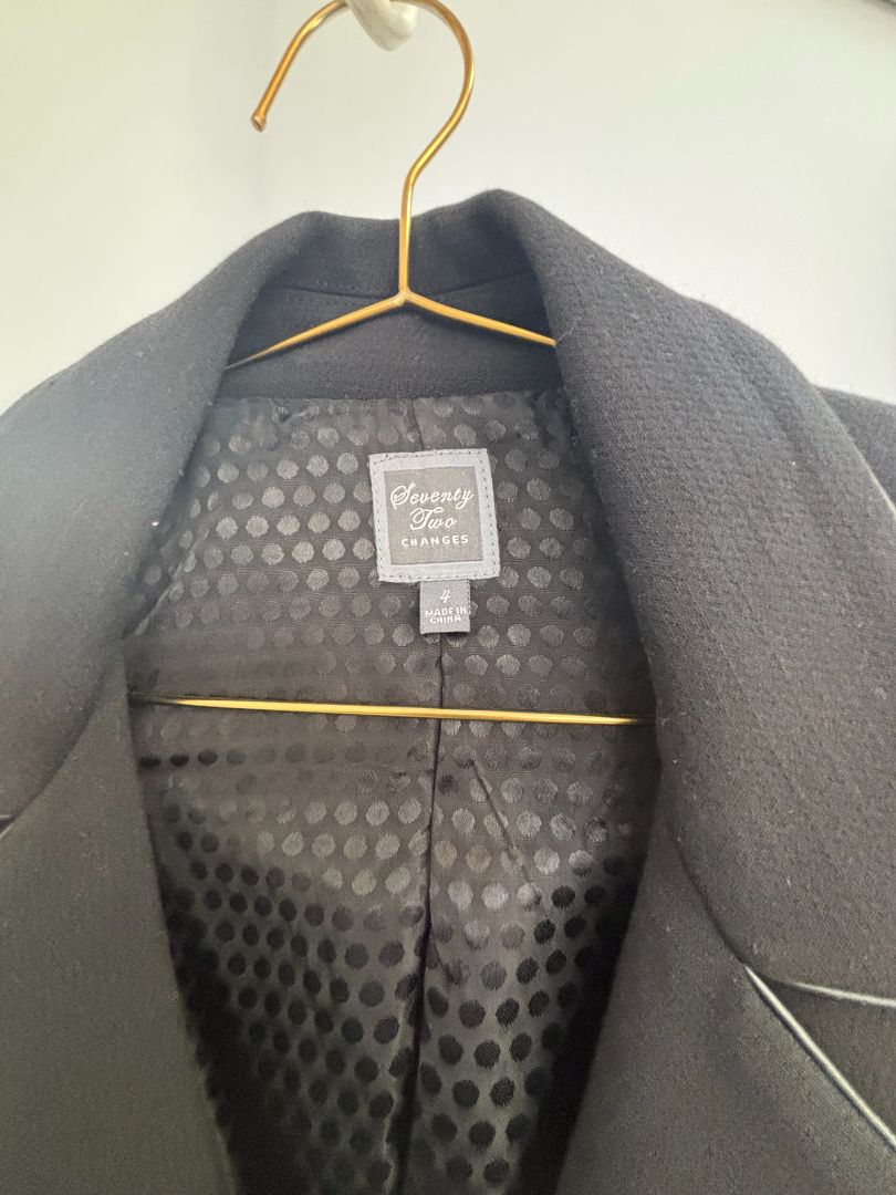 black Seventy two changes full zip moto blazer, 4