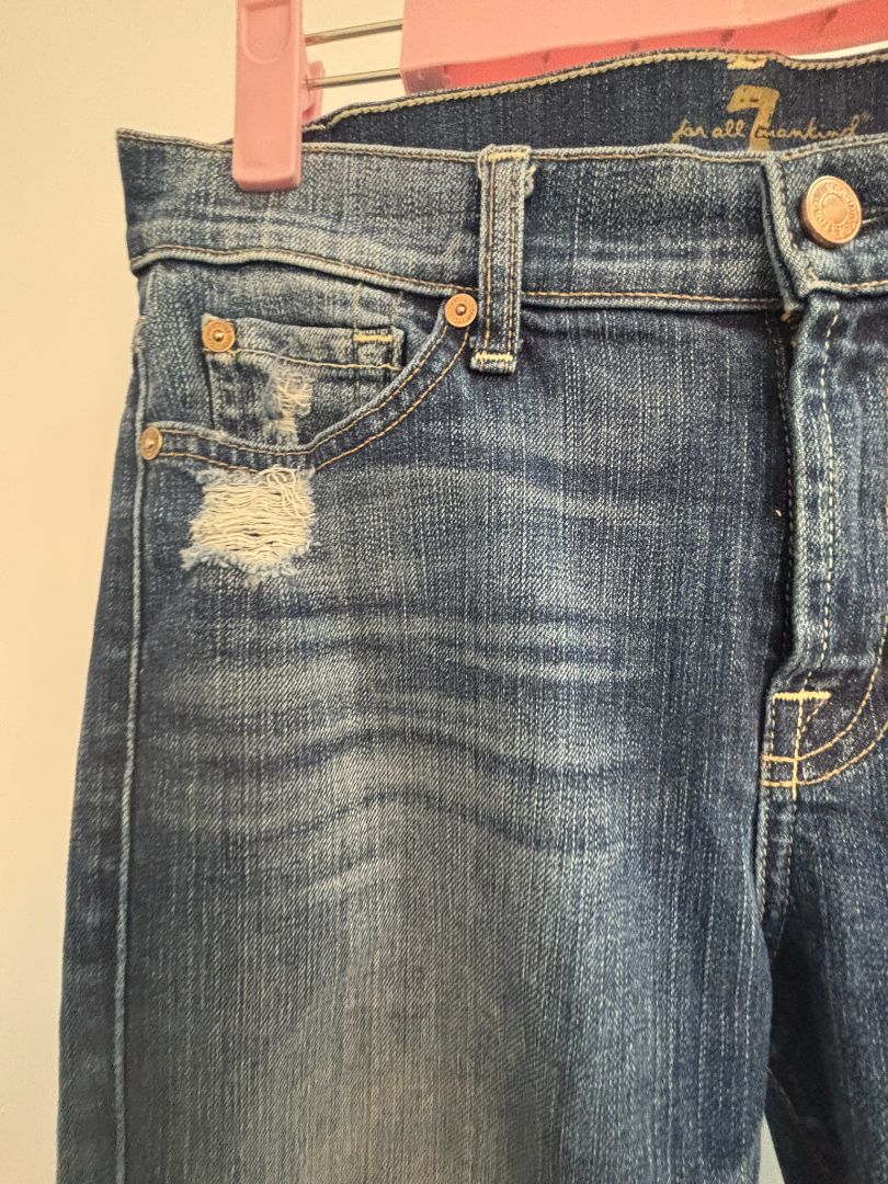 blue Seven for all mankind skinny straight ankle, 27