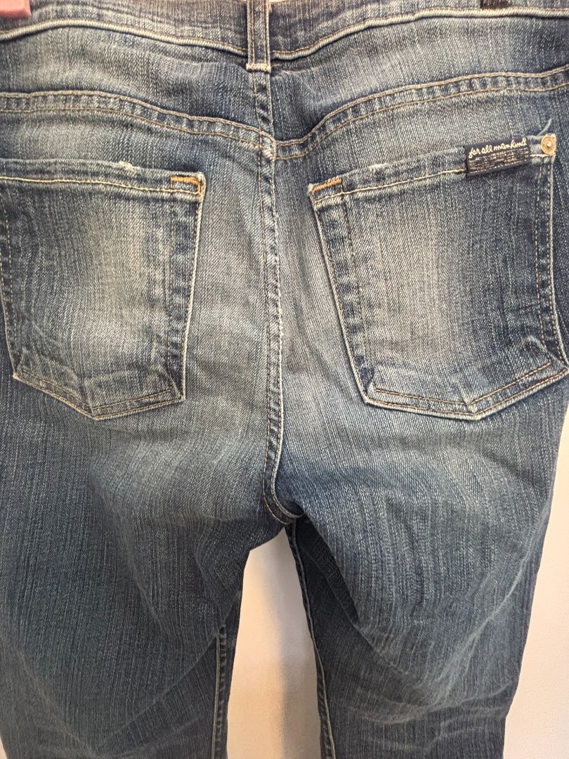 blue Seven for all mankind skinny straight ankle, 27