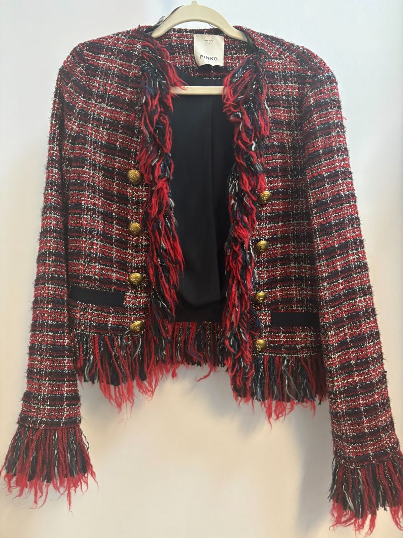red and blue Pinko evening jacket, M