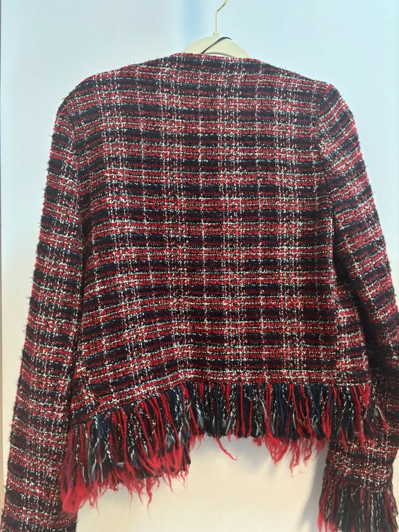 red and blue Pinko evening jacket, M