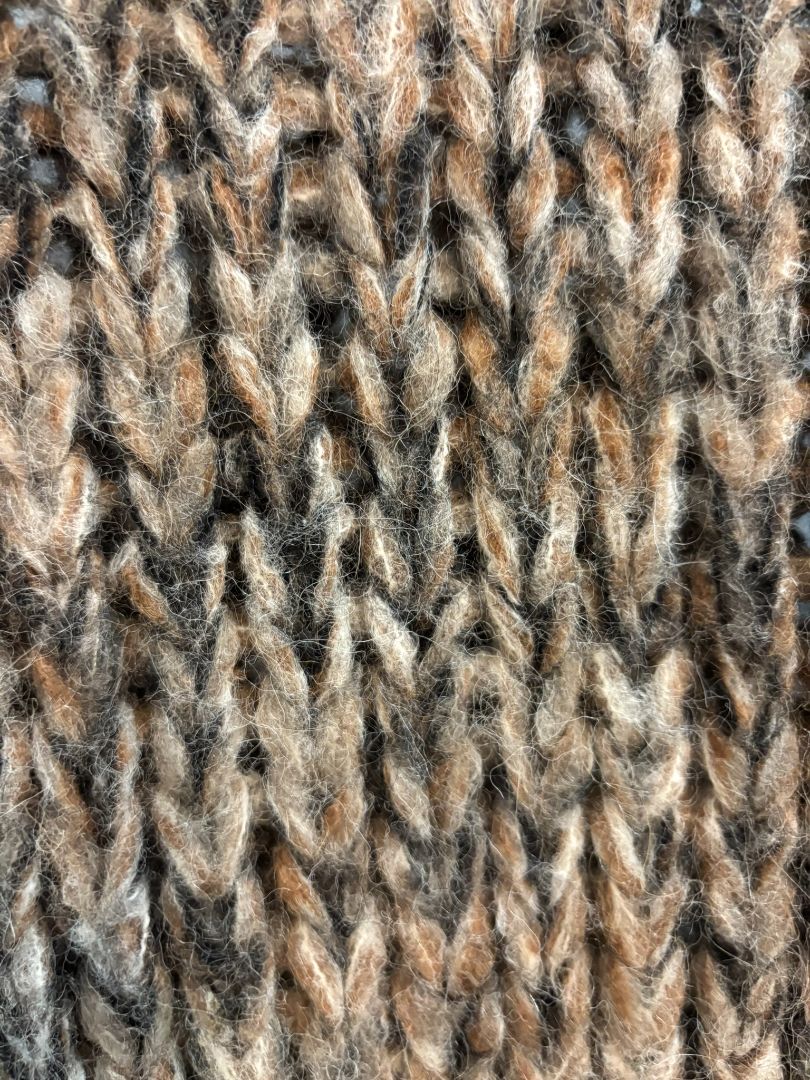 brown multi Frame woven sweater, XS
