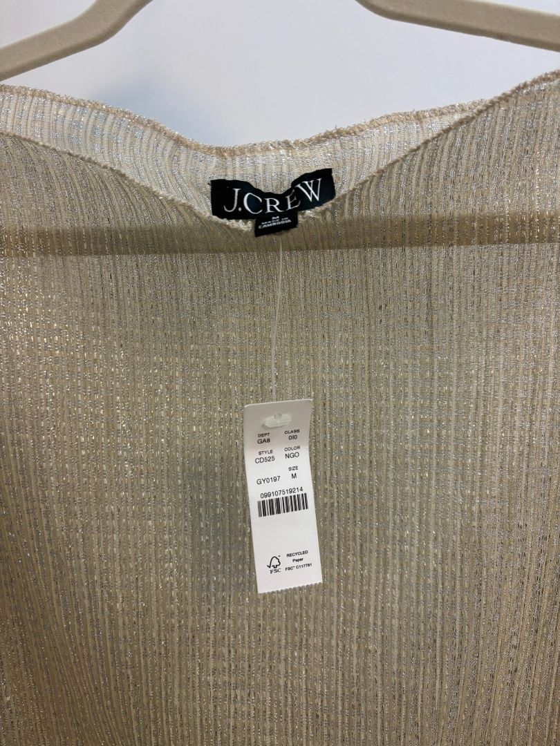 champagne JCREW sheer top, M