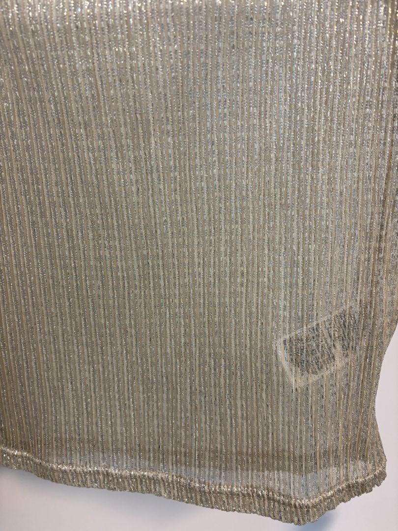 champagne JCREW sheer top, M