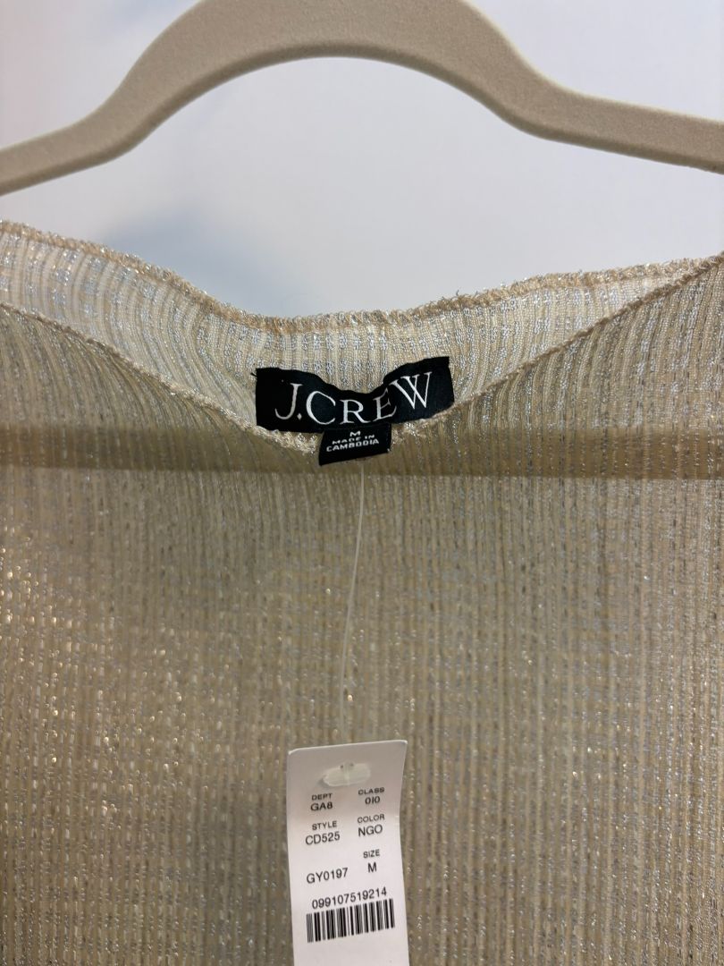 champagne JCREW sheer top, M