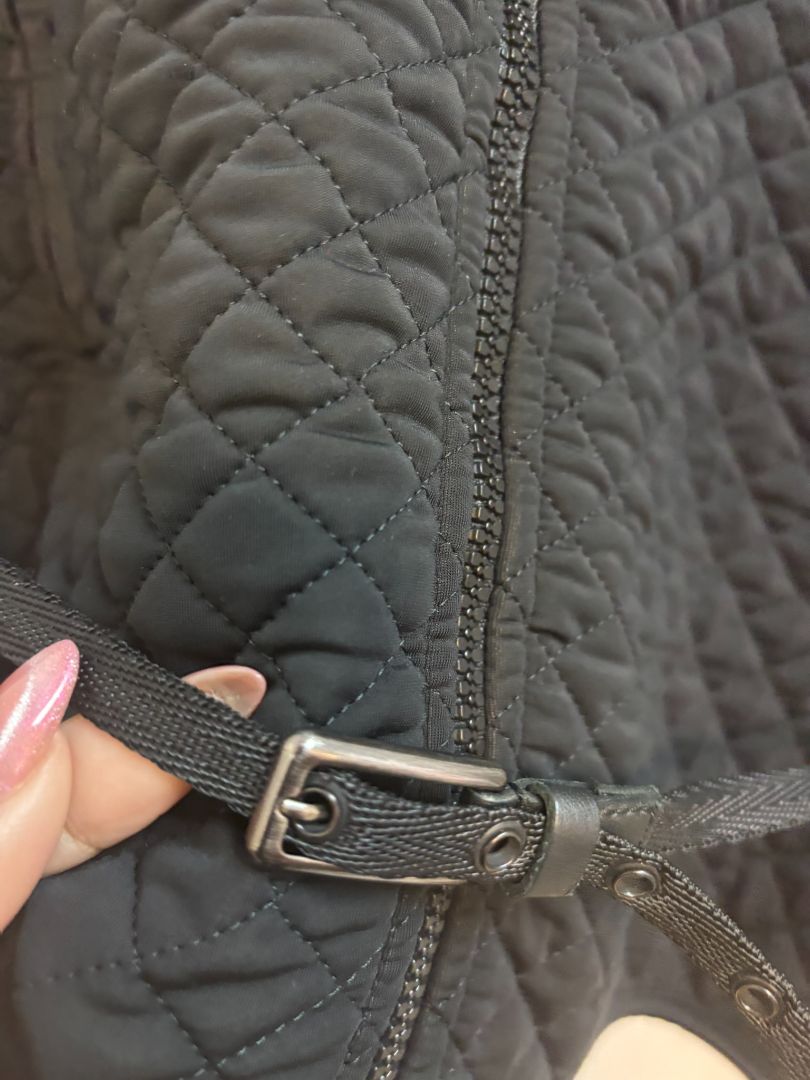 black PRADA zip up jacket, L