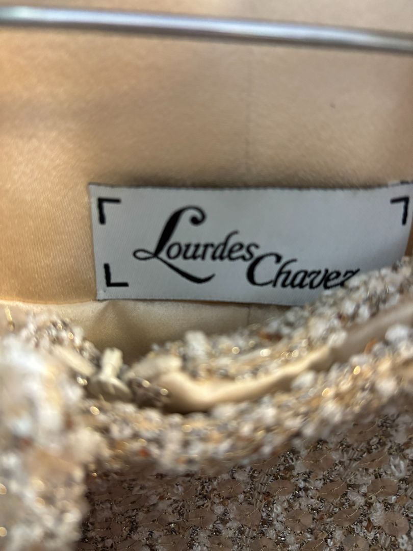 beige Lourdes Chavez suit, 6