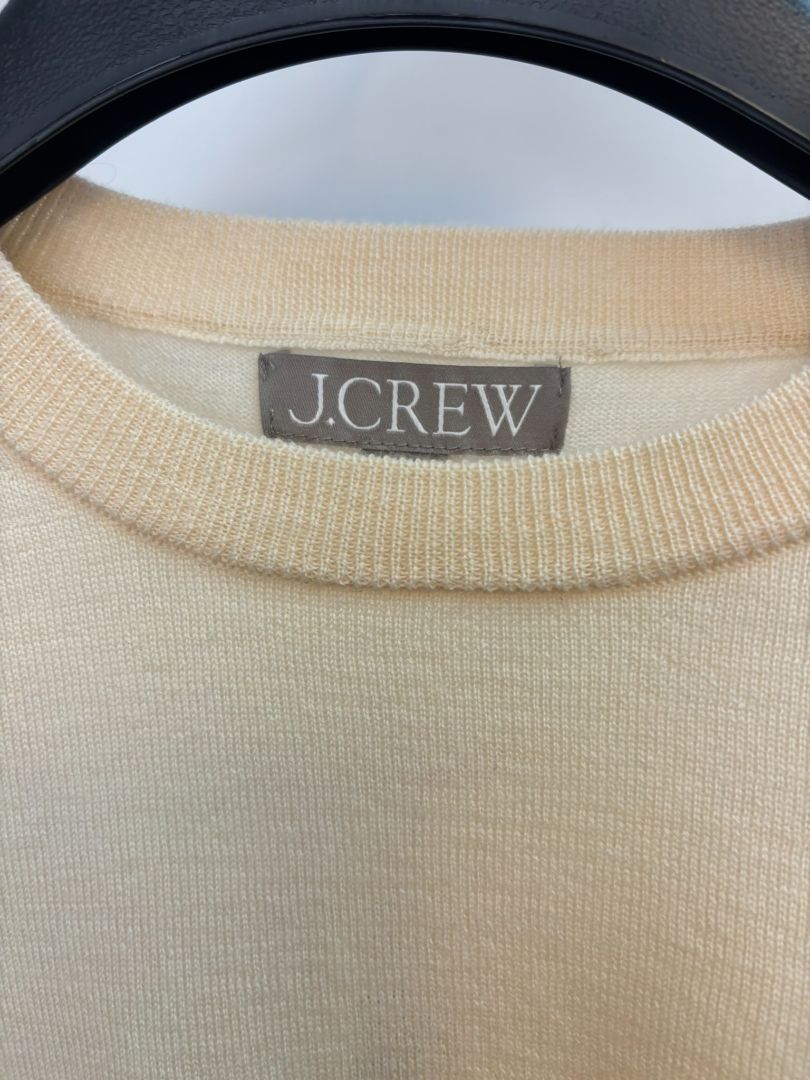 cream JCREW crew neck sweater, S