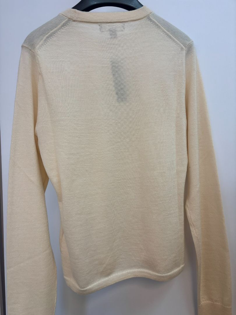 cream JCREW crew neck sweater, S
