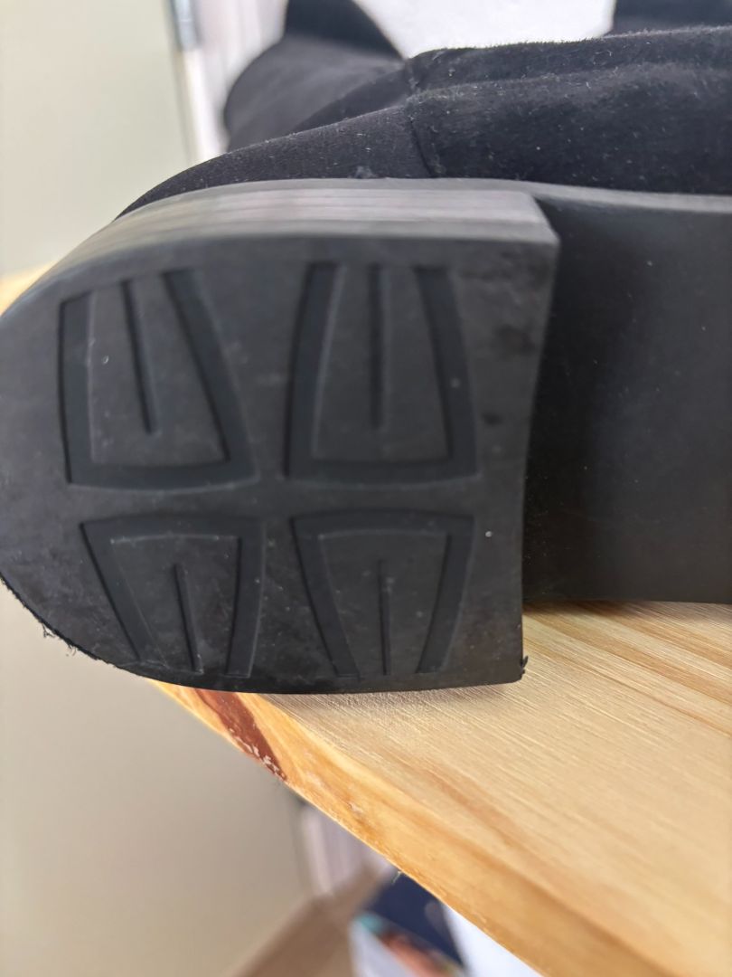 black Stuart Weitzman high top boots, 7
