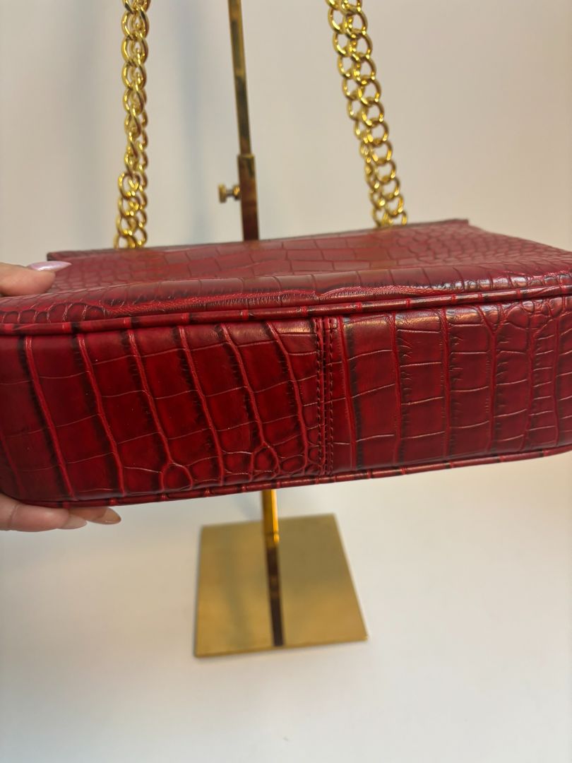 red Vivienne Westwood croc bag, 10x 3x 7