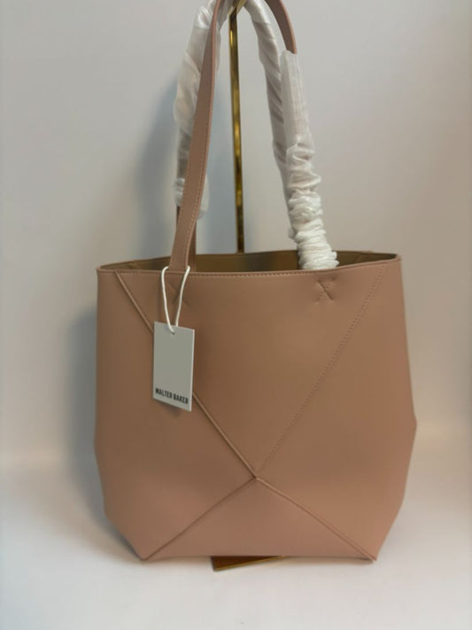 ballet pink Walter Baker Kate tote, 10 in drop handle x 13w x 13L