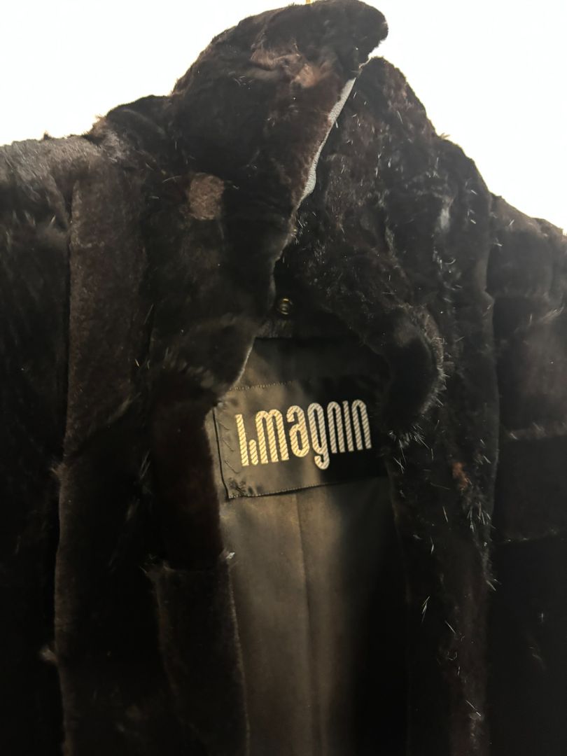 black I.Magnin mink vest, s/m