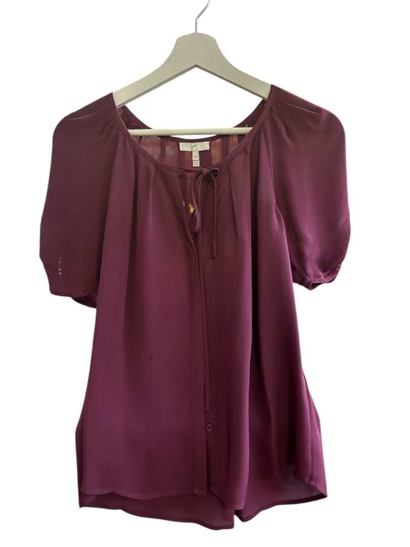 maroon Joie tied blouse, XS