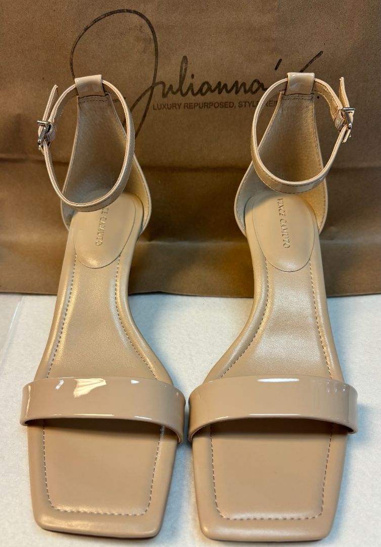 Beige Vince Camuto strappy high heel sandal