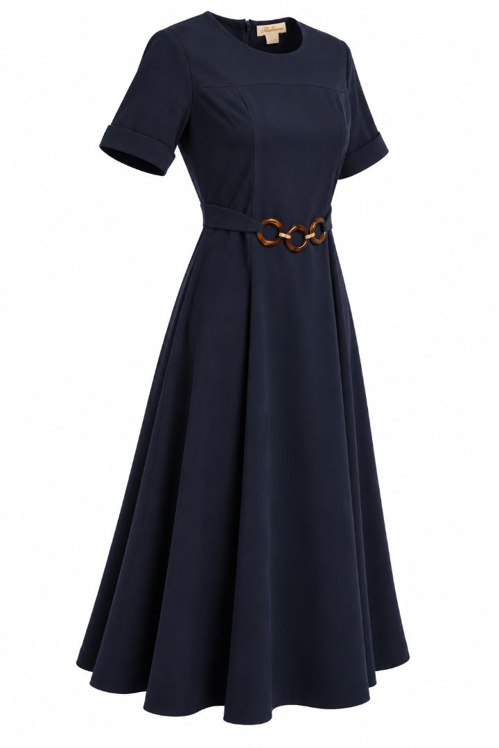 Thashamma belted dress