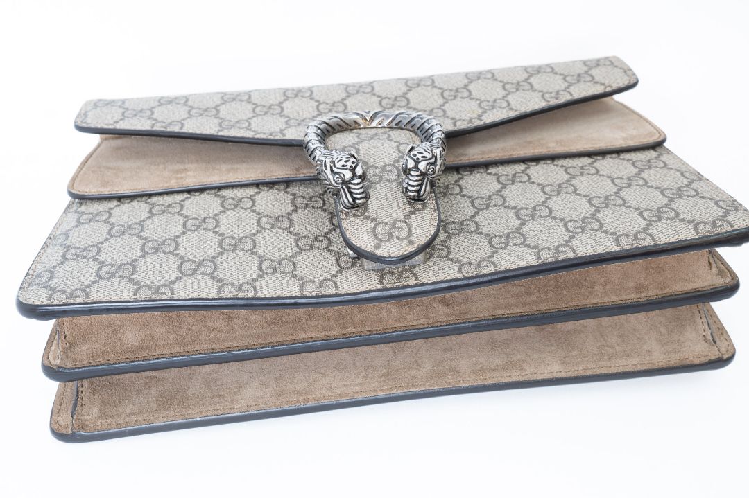 Taupe/Beige Gucci Gucci Shoulder Bag, Size: Small    •    Width: 11 in    •    Height: 7 in    •    Depth: 3.5 in    •    Chain Strap Drop (Double): 13 in    •    Chain Strap Drop (Single): 23 in – for shoulder or crossbody wear    •    Style Code: 400249