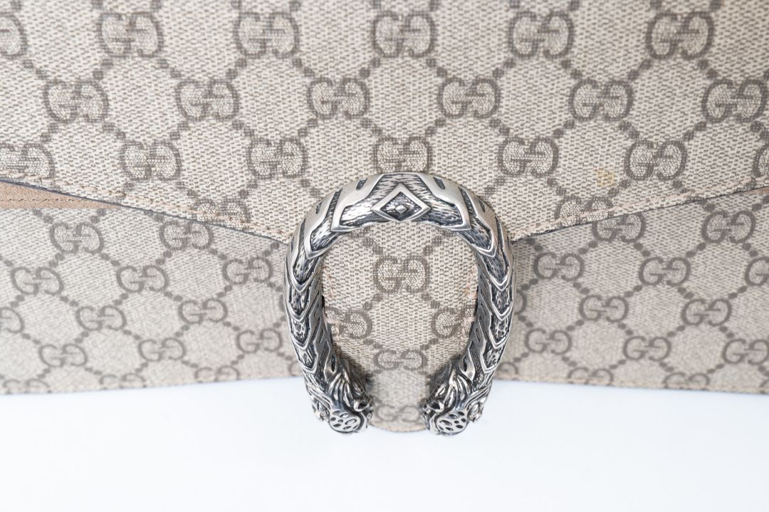 Taupe/Beige Gucci Gucci Shoulder Bag, Size: Small    •    Width: 11 in    •    Height: 7 in    •    Depth: 3.5 in    •    Chain Strap Drop (Double): 13 in    •    Chain Strap Drop (Single): 23 in – for shoulder or crossbody wear    •    Style Code: 400249