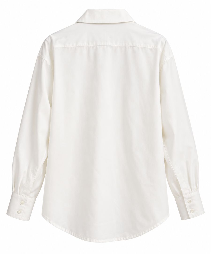 ivory Sweetkama LUXE CORE Oversized Button-Down Shirt, multi