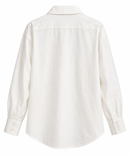 ivory Sweetkama LUXE CORE Oversized Button-Down Shirt, multi