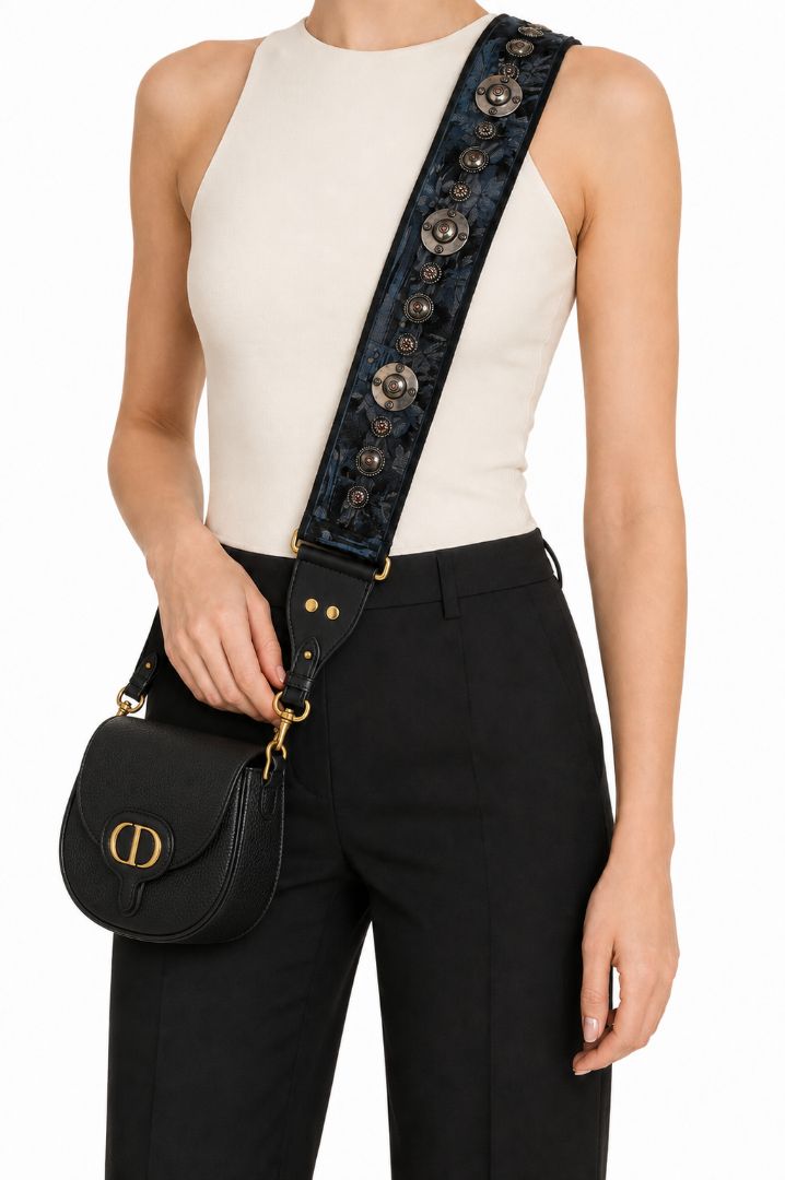 Christian Dior guitar bohemian shoulder strap