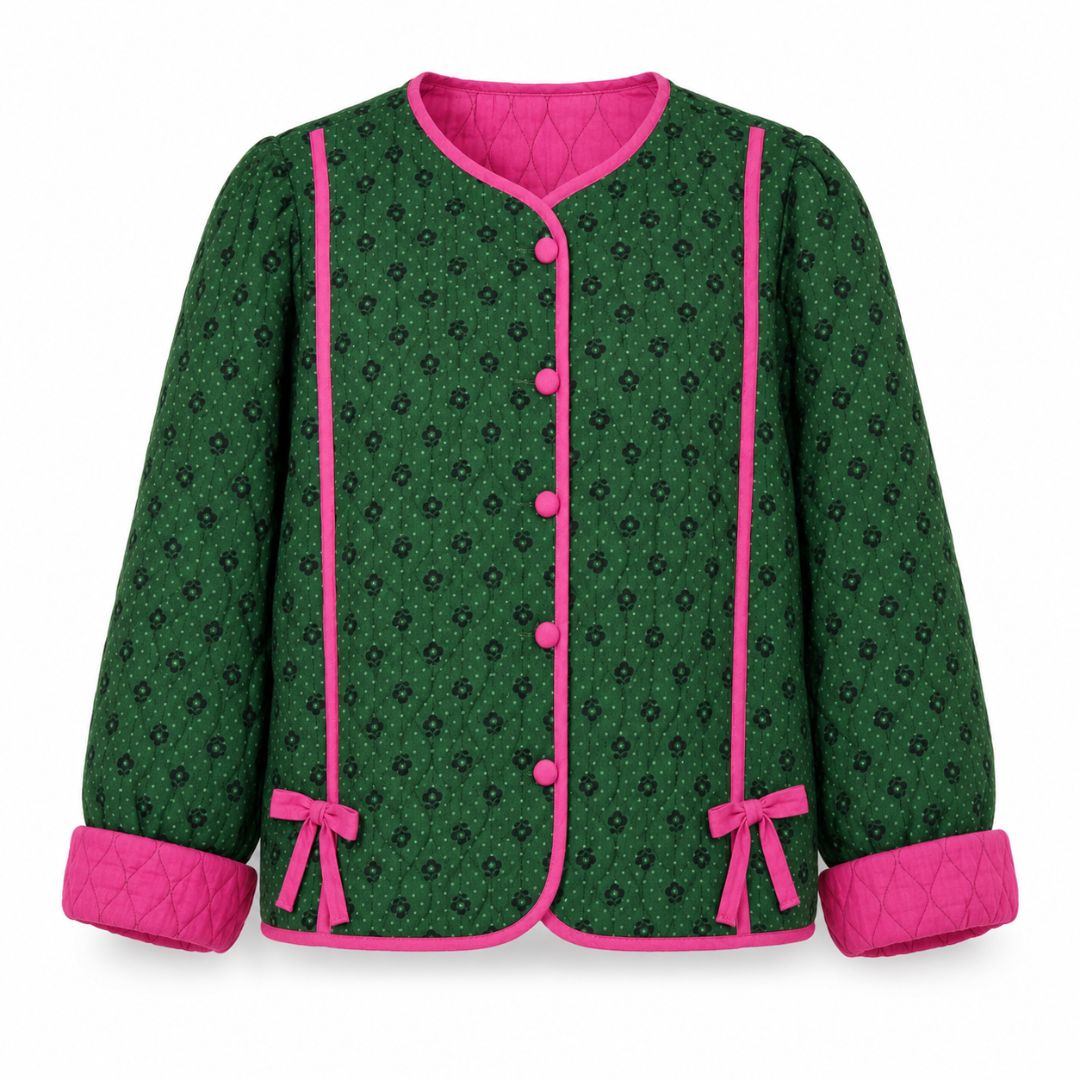 Damson Madder floral quilted cotton jacket