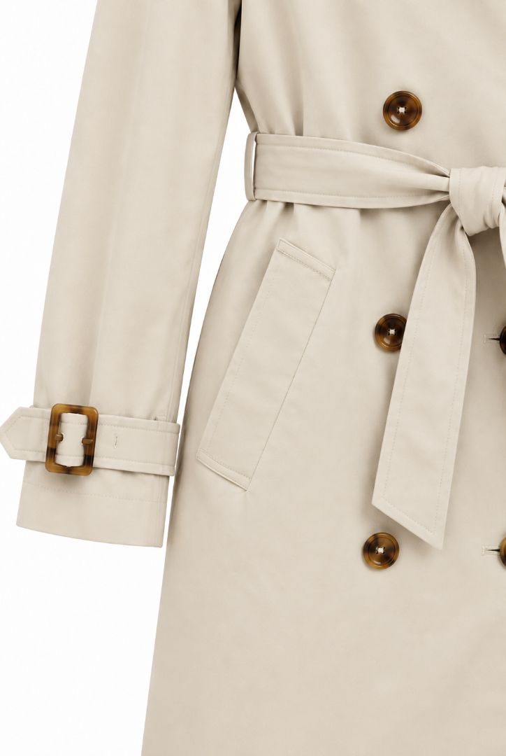 Attentif Paris Classic double breasted trench coat