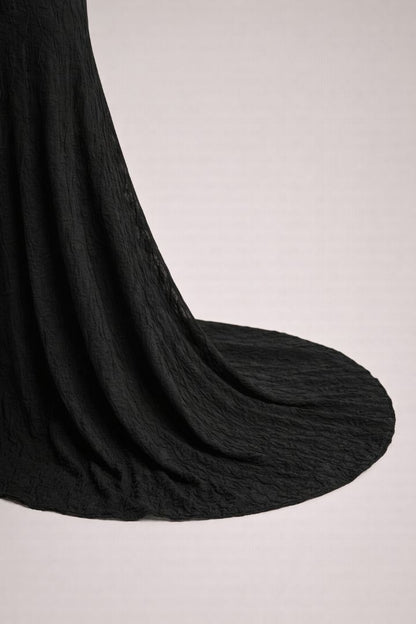 Lulus Black Mock Neck Maxi Dress M