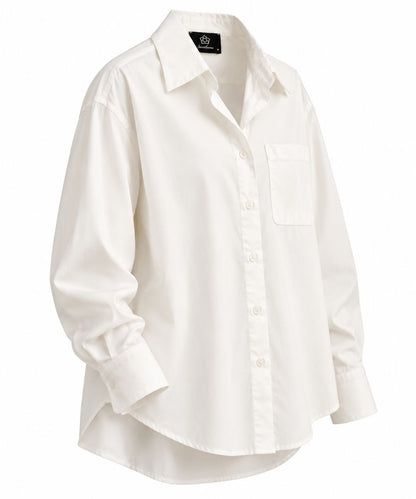 ivory Sweetkama LUXE CORE Oversized Button-Down Shirt, multi