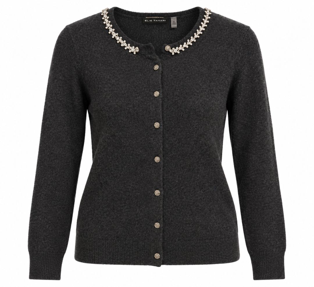 Elie Tahari beaded sweater