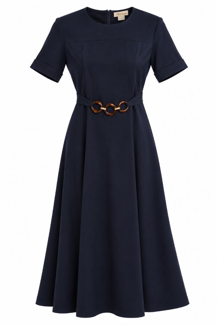 Thashamma belted dress