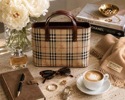 nova check Burberry nova check zip tote bag