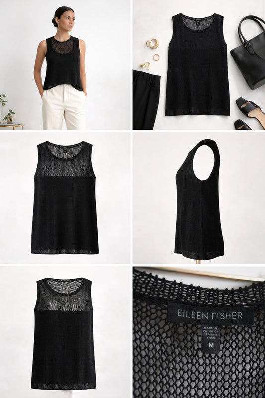 black Eileen Fisher knitwear, L