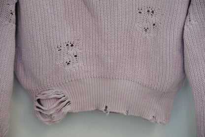 SER.O.YA distressed v neck knit sweater