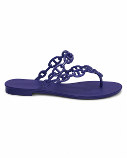 Hermès Blue Chain Detail Sandals