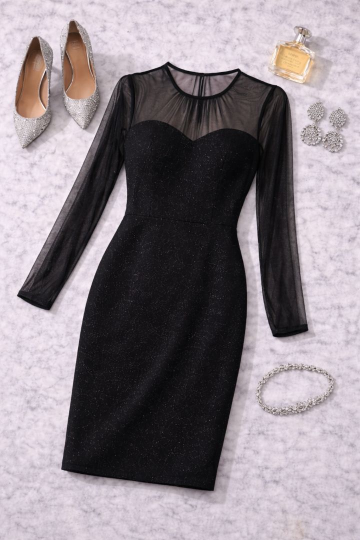 Maggy London sheer top dress