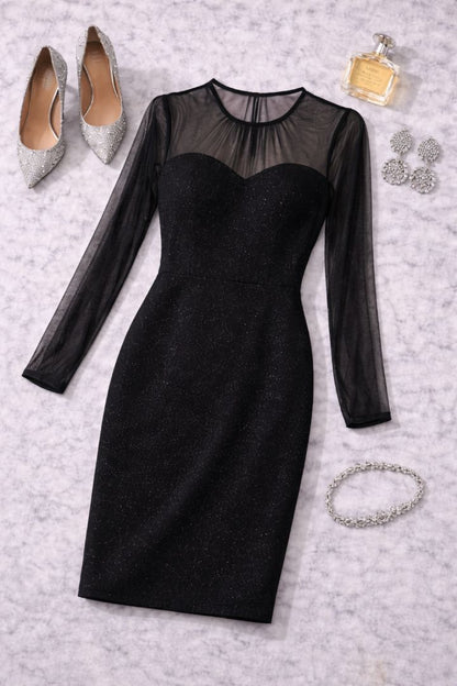 Maggy London sheer top dress
