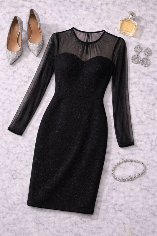 Maggy London sheer top dress
