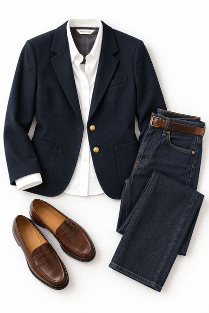 Talbots vintage navy blazer